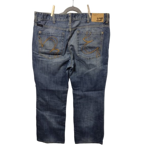 Marc Ecko Women's Boot‎ Cut Size 40x32 Blue Denim Jeans - Picture 3 of 7